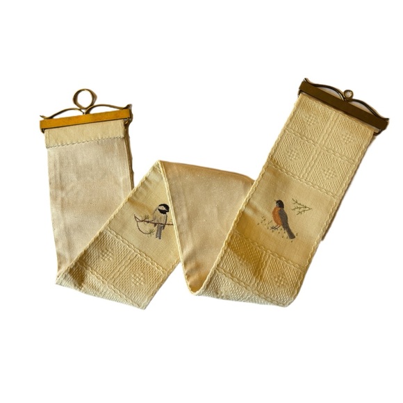 Handmade Cross Stitch Tapestry Bell Pull with Birds - Picture 5 of 11